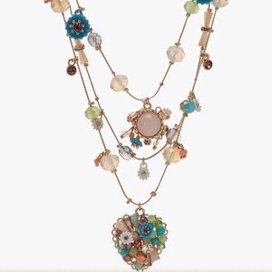 🩵 Betsey Johnson stunning 3 piece necklace set. Earrings, bracelet & necklace🩵